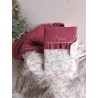 Plaid couverture doudou prénom personnalisé broderie fait main patchwork chambre bébé cadeau naissance anniversaire double