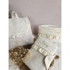 Sac dos maternelle frou frou prénom personnalisé broderie fait main enfant range doudou cadeau cartable crèche bébé petit sac