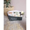 Trousse toilette prénom personnalisé broderie rangement fait main maquillage enfant langer pochette maquillage