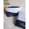 Trousse toilette prénom personnalisé broderie rangement fait main maquillage enfant langer pochette maquillage
