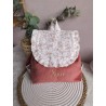 Sac dos maternelle frou frou prénom personnalisé broderie fait main enfant range doudou cadeau cartable crèche bébé petit sac