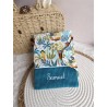 protège carnet santé prénom personnalisé broderie fait main cadeau naissance tissu bébé double gaze