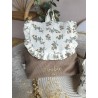 Sac dos maternelle velours prénom personnalisé broderie fait main enfant range doudou cadeau cartable crèche bébé petit sac