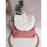 Sac dos maternelle velours prénom personnalisé broderie fait main enfant range doudou cadeau cartable crèche bébé petit sac