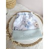 Sac pochon pochette prénom personnalisé broderie fait main enfant  range doudou vetement cadeau naissance