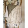 Plaid couverture doudou prénom personnalisé broderie fait main patchwork chambre bébé cadeau naissance anniversaire double gaze