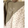 Plaid couverture doudou prénom personnalisé broderie fait main patchwork chambre bébé cadeau naissance anniversaire double gaze