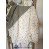Plaid couverture doudou prénom personnalisé broderie fait main patchwork chambre bébé cadeau naissance anniversaire double gaze