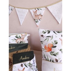 Guirlande fanion tissu fait main décoration chambre bébé