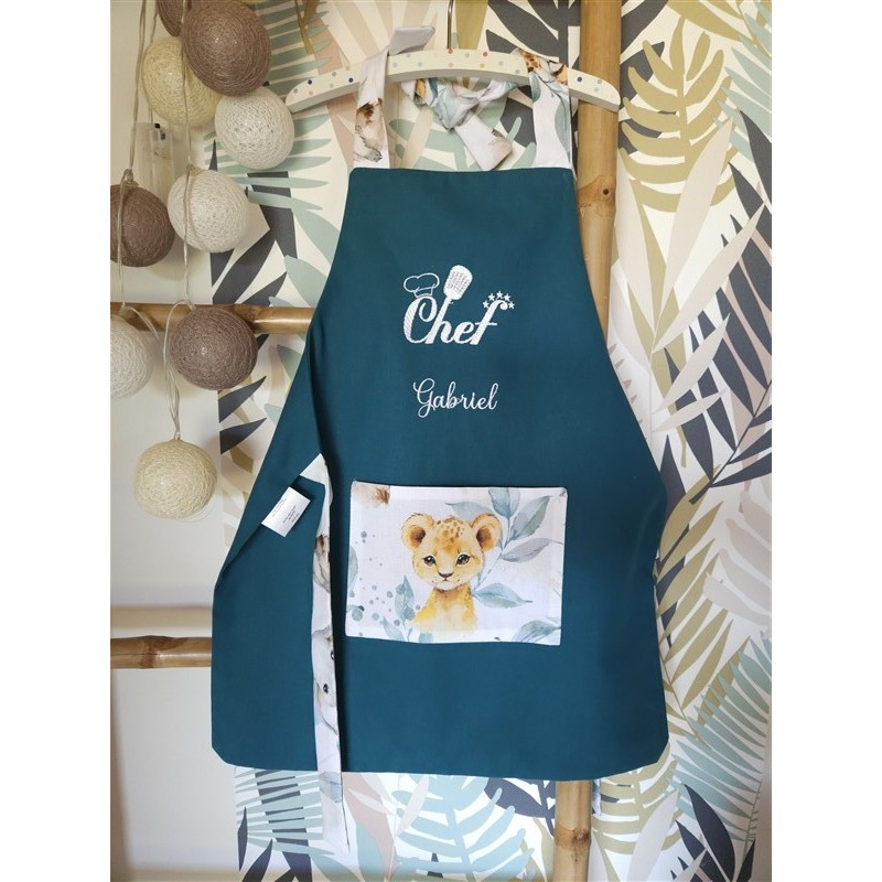 tablier enfant prénom personnalisé broderie tissu cuisine petit chef fait main tablier enfant prénom personnalisé broderie tissu cuisine petit chef fait main