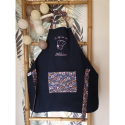 tablier enfant prénom personnalisé broderie tissu cuisine petit chef fait main