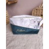 Trousse toilette prénom personnalisé broderie rangement fait main maquillage enfant langer pochette maquillage