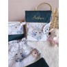 Trousse toilette prénom personnalisé broderie rangement fait main maquillage enfant langer pochette maquillage