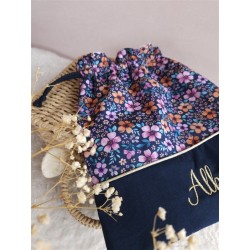 Sac pochon pochette prénom personnalisé broderie fait main enfant  range doudou vetement cadeau naissance