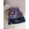 Sac pochon pochette prénom personnalisé broderie fait main enfant  range doudou vetement cadeau naissance