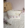 Trousse toilette frou frou prénom personnalisé broderie rangement fait main maquillage enfant langer pochette maquillage