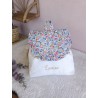 Sac dos maternelle velours prénom personnalisé broderie fait main enfant range doudou cadeau cartable crèche bébé petit sac