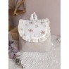 Sac dos maternelle velours prénom personnalisé broderie fait main enfant range doudou cadeau cartable crèche bébé petit sac