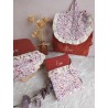 Sac dos maternelle velours prénom personnalisé broderie fait main enfant range doudou cadeau cartable crèche bébé petit sac