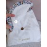 Sac dos maternelle velours prénom personnalisé broderie fait main enfant range doudou cadeau cartable crèche bébé petit sac