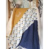 Plaid couverture doudou prénom personnalisé broderie fait main patchwork chambre bébé cadeau naissance anniversaire double gaze