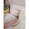 Coussin tissu fait main décoration cadeau naissance chambre prénom personnalisé broderie rectangle Coussin tissu fait main décoration cadeau naissance chambre prénom personnalisé broderie rectangle