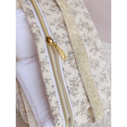 pochette langer nomade prénom personnalisé broderie fait main cadeau naissance tissu change bébé couches accessoires