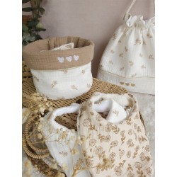 Bavoir bandana personnalisation prénom brodeuse choix tissu fait main éponge bambou double gaze