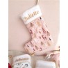 Chaussette botte Noël prénom personnalisé flex fait main décoration traditionnel