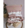 Plaid couverture doudou prénom personnalisé broderie fait main patchwork chambre bébé cadeau naissance anniversaire double gaze
