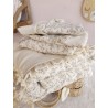 Plaid couverture doudou prénom personnalisé broderie fait main patchwork chambre bébé cadeau naissance anniversaire double gaze