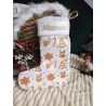 Chaussette botte Noël prénom personnalisé flex fait main décoration traditionnel Chaussette botte Noël prénom personnalisé flex fait main décoration traditionnel