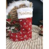 Chaussette botte Noël prénom personnalisé flex fait main décoration traditionnel Chaussette botte Noël prénom personnalisé flex fait main décoration traditionnel