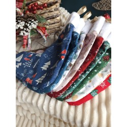 Chaussette botte Noël prénom personnalisé flex fait main décoration traditionnel