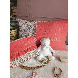 Trousse toilette frou frou prénom personnalisé broderie rangement fait main maquillage enfant langer pochette maquillage