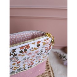 Trousse toilette prénom personnalisé broderie rangement fait main maquillage enfant langer pochette maquillage
