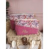 Trousse toilette prénom personnalisé broderie rangement fait main maquillage enfant langer pochette maquillage