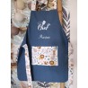 tablier enfant prénom personnalisé broderie tissu cuisine petit chef fait main