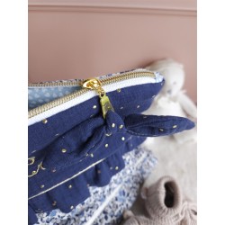 Trousse toilette frou frou prénom personnalisé broderie rangement fait main maquillage enfant langer pochette maquillage