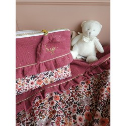 Plaid couverture doudou prénom personnalisé broderie fait main patchwork chambre bébé cadeau naissance anniversaire double