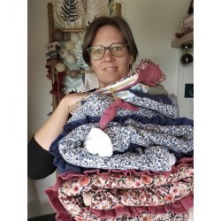 Trousse toilette frou frou prénom personnalisé broderie rangement fait main maquillage enfant langer pochette maquillage