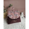 Sac dos maternelle velours prénom personnalisé broderie fait main enfant range doudou cadeau cartable crèche bébé petit sac