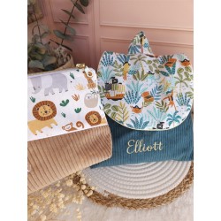 Trousse toilette prénom personnalisé broderie rangement fait main maquillage enfant langer pochette maquillage