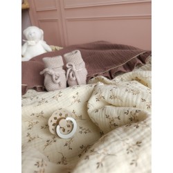 Plaid couverture doudou prénom personnalisé broderie fait main patchwork chambre bébé cadeau naissance anniversaire double