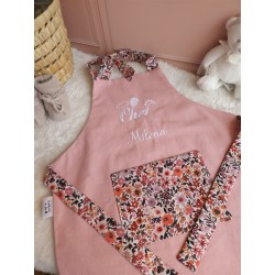 tablier enfant prénom personnalisé broderie tissu cuisine petit chef fait main