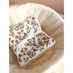 Lingette panier coton démaquillant lavable zéro déchet bébé salle de bain maquillage fait main