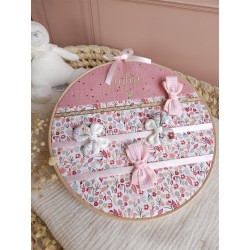 Tambour porte barrettes personnalisé - Les petits points de Julie