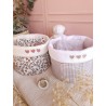 Panière et 8 lingettes personnalisées - Les petits points de Julie