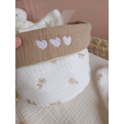 Panière et 8 lingettes personnalisées - Les petits points de Julie