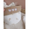 Panière et 8 lingettes personnalisées - Les petits points de Julie